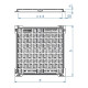 Litinový poklop SKALICE 500 x 500 mm B 125