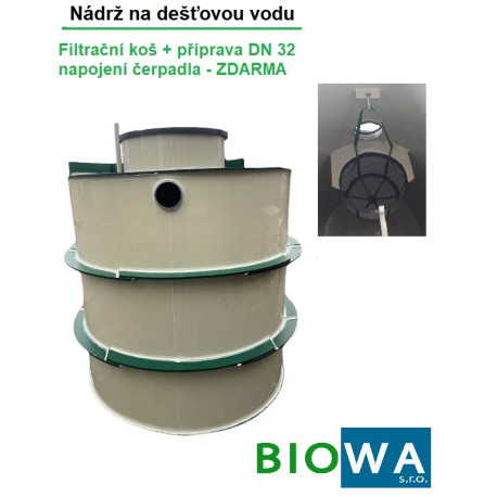 Nádrž na dešťovou vodu 5 m3 + ZDARMA filtrační koš 