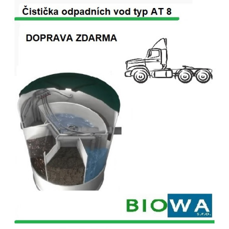 Čistička odpadních vod typ AT 8 - doprava ZDARMA