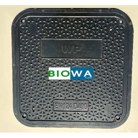 Poklop KOMPOZIT 600 x 600 mm, tř. D 400 - vodotěsný